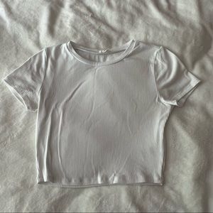 GARAGE white ribbed shirt size S